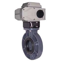 電動UPVC塑料蝶閥、UPVC電動塑料蝶閥