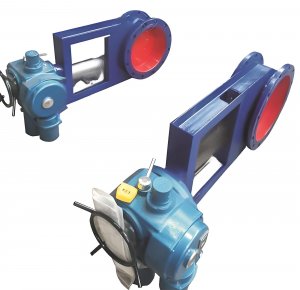 圓形電動調(diào)節(jié)插板閥DN300，國產(chǎn)電動插板